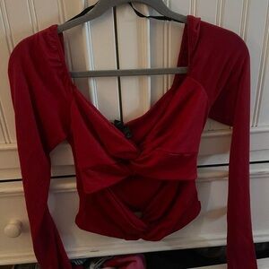 Elegant Red Women's Top